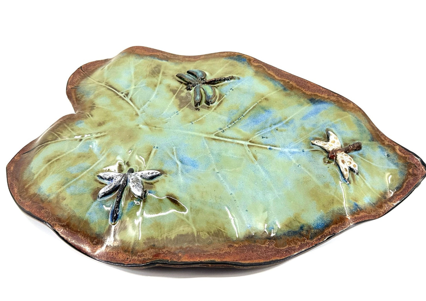 Dragonfly Leaf Platter