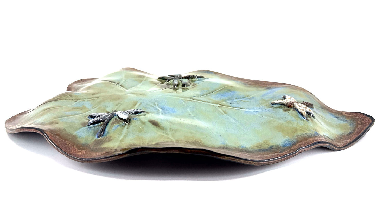 Dragonfly Leaf Platter