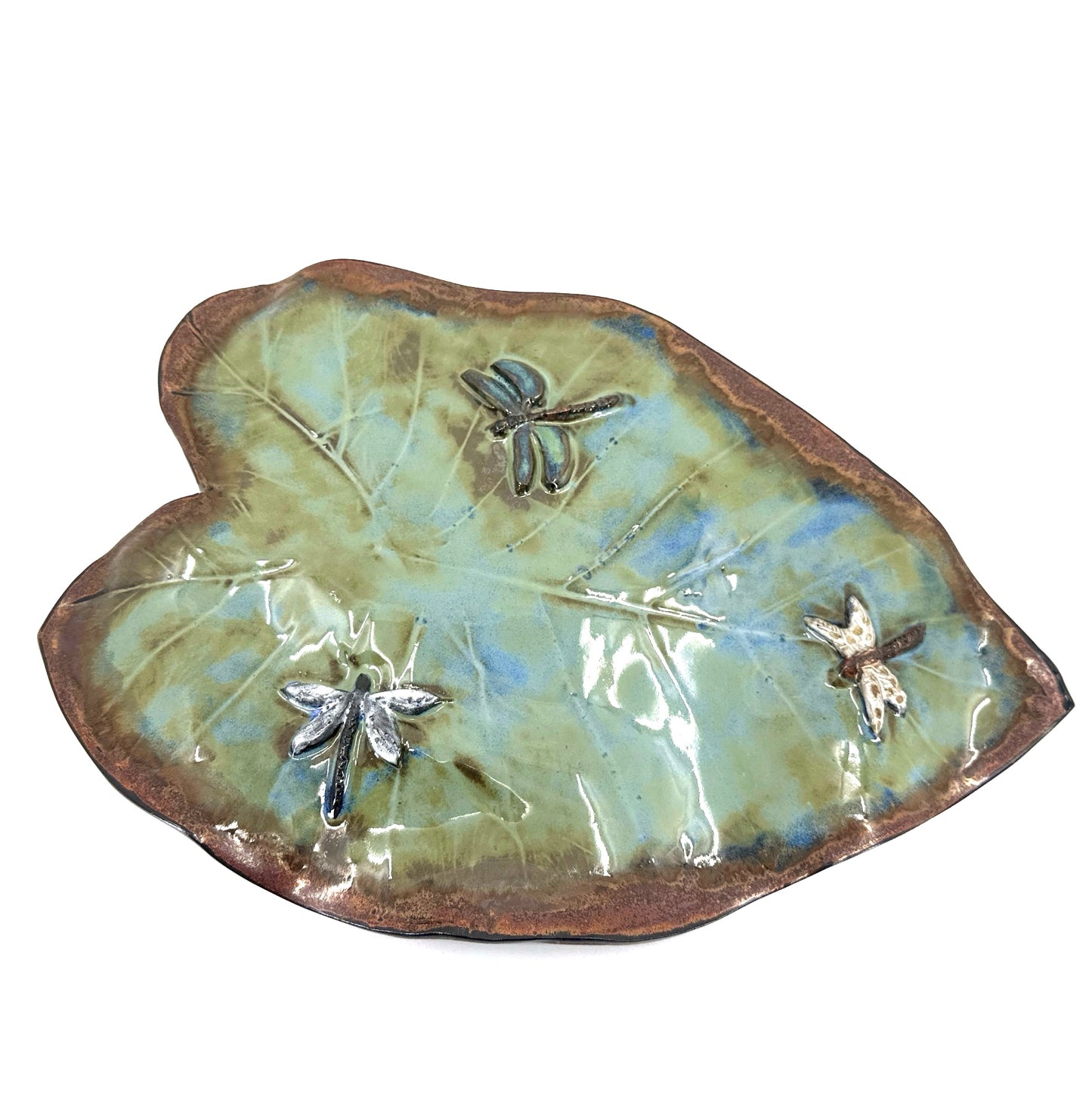 Dragonfly Leaf Platter